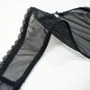 Code Bra Thong Top and Bottom Set Sexy Sheer Bra Shorts Set Extreme Underwear [Sexy 1701] See-through (SD303+SN082-Black-85B)