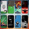 Чехол для телефона B-Billiards Snooker для Samsung S26,25,24,23,22,21,20,30,Ultra,Plus,Fe,Lite Черный корпус