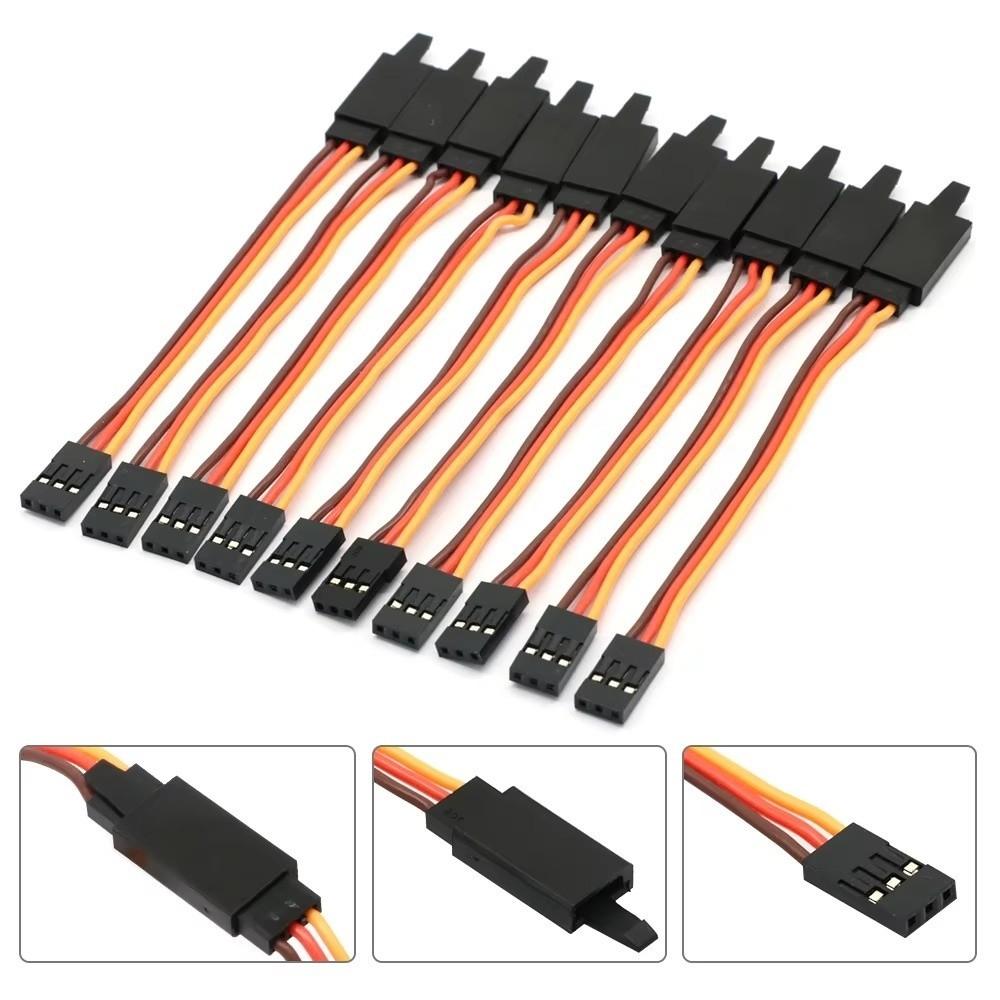 5Pcs Anti-loose Servo Lead Wire Male to Female Servo Extension Lead Male to Female Cable Futaba JR