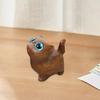 Mini Cat Figurine Hand-carved Wooden Cat Statue Collectible Polished Miniature Cat Ornament for Home Desk Bookshelf Decoration