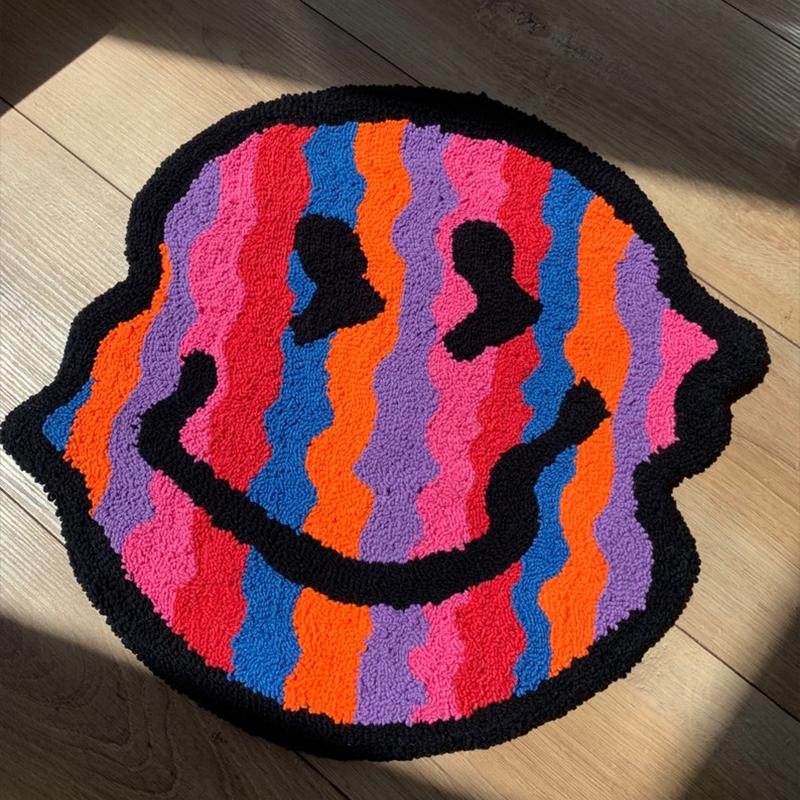Twisted Smiling Tufted Carpet Rug Purely Handmade Soft Suitable for Room Decor Fluffy Carpets Bedroom Bathroom Independent
