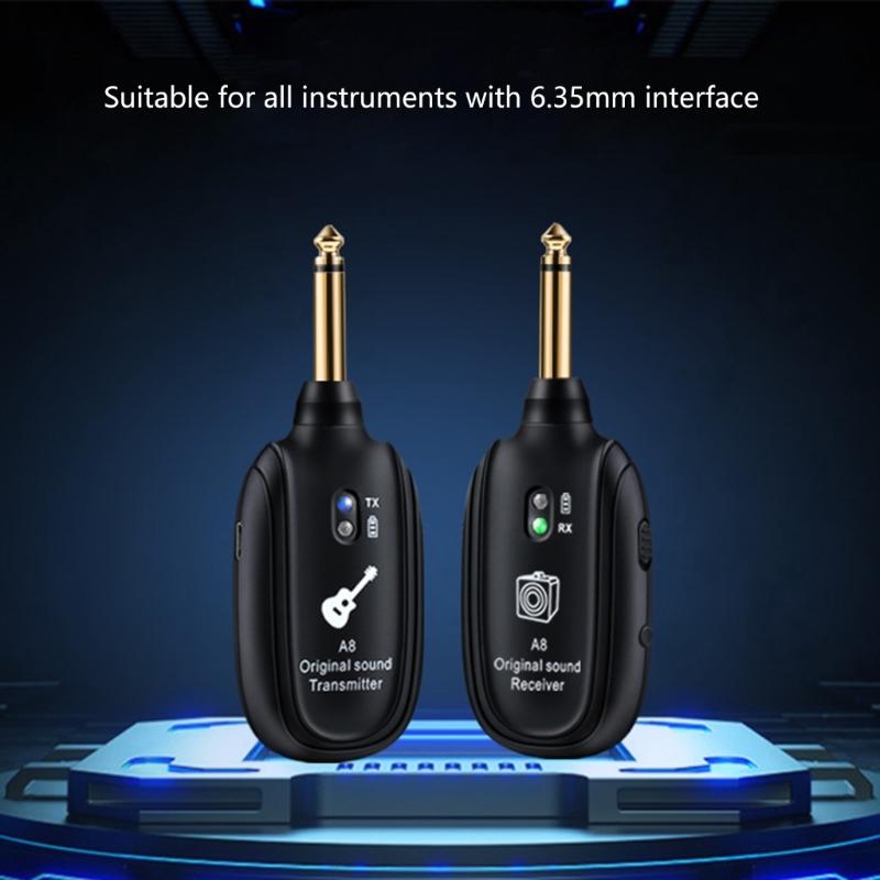 Transmitter and Receiver for Electric Guitar Bass Violin Instruments Wireless Guitar Transmitter Receiver Systems