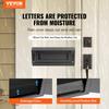 Through The Door Key Drop Box 12x6x16" Mailbox with 1.8"12" Key Lock Black