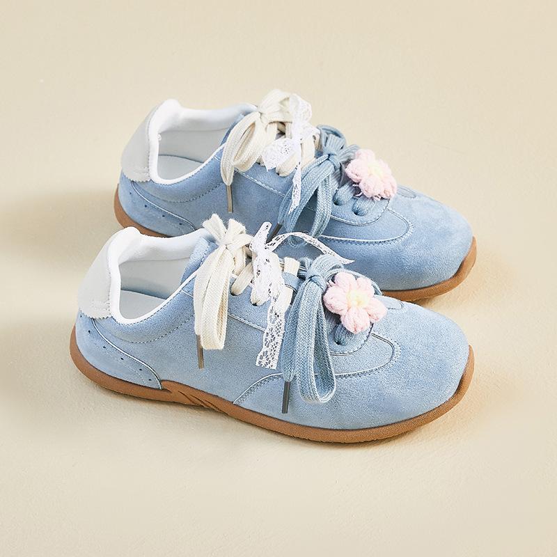 Fashion Women Shoes 2025 Spring New Fashion Breathable Non Slip Woman Sneakers Comfortable Lightweight Flower Lace Lace-up Casual Shoes