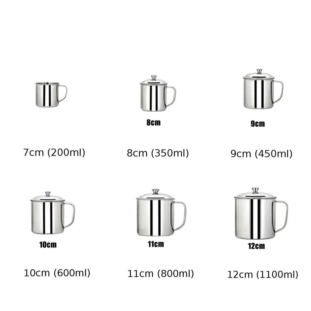 Stainless Steel Water Milk Coffee Tea Cup Camping Mug Home Travel Tumbler