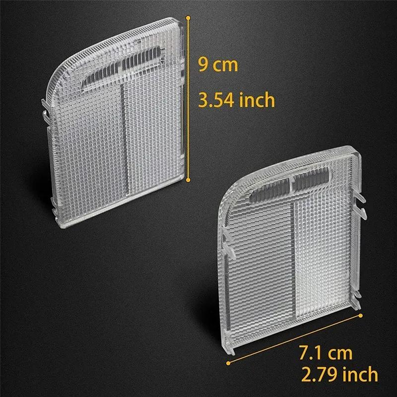 2Pcs Car Interior Roof Map Light Lens Cover Overhead Console Ceiling Cab Light Dome Light Fit For Honda Accord Civic Coupe HR-V