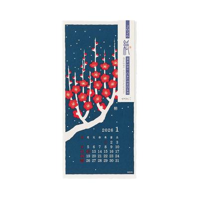 Midori 2026 Настенный Эчизенская бумага Ваши Цветочный 31384006 Календарь, Бумага, Маленький, Узор,