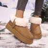 Women Winter New Snow Boots Outdoor Nonslip Walking Shoes Casual Belt Buckle Warm Short Boot Comfort Versatile Female Shoes