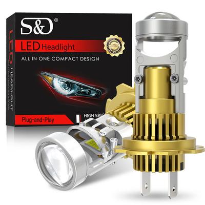 2 шт. H7 Bi LED проектор Автомобильные лампы головного света Беспроводные H4 LED H11 H8 9005 HB3 9006 HB4 Линза 60000 лм 80 Вт Plug&Play Мини Автолампа 6000K LHD Фара