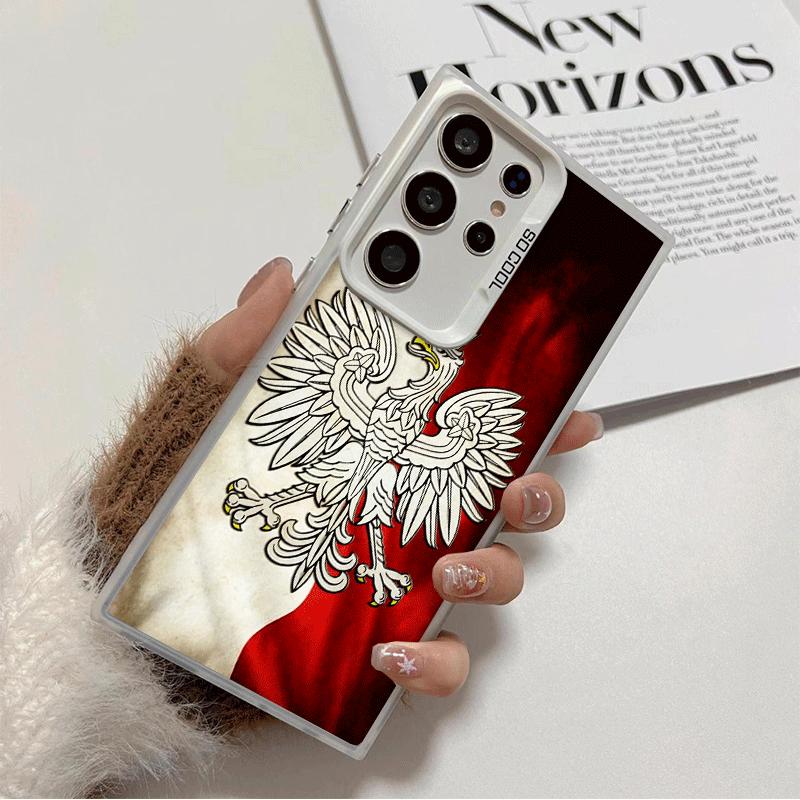 Чехол для телефона с флагом Польши (бело-красный), мягкий, для Samsung Galaxy S24 S25 FE S26 Edge S23 Ultra S22 Plus S21 + Ударопрочный задний чехол