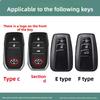 QHJS9 Leather Car Key Case Cover Shell for Toyota Alphard Crown Vellfire Previa - Anti-Scratch Key Protector with Keychain