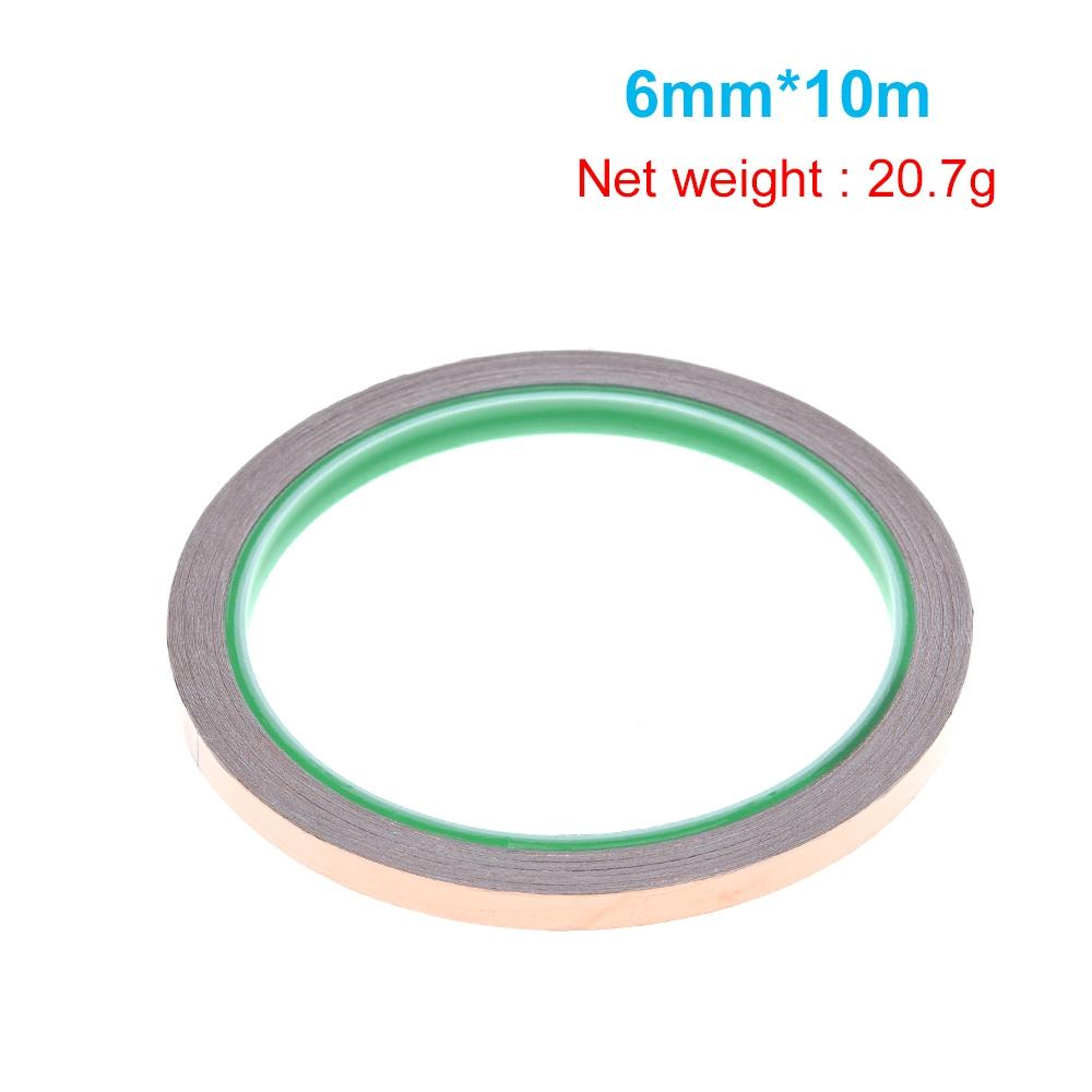 6-20mm Copper Tape Snail Adhesive EMI Shielding Conductive Adhesive Foil Tape for Stained Glass Paper Circuit Electrical Repair
