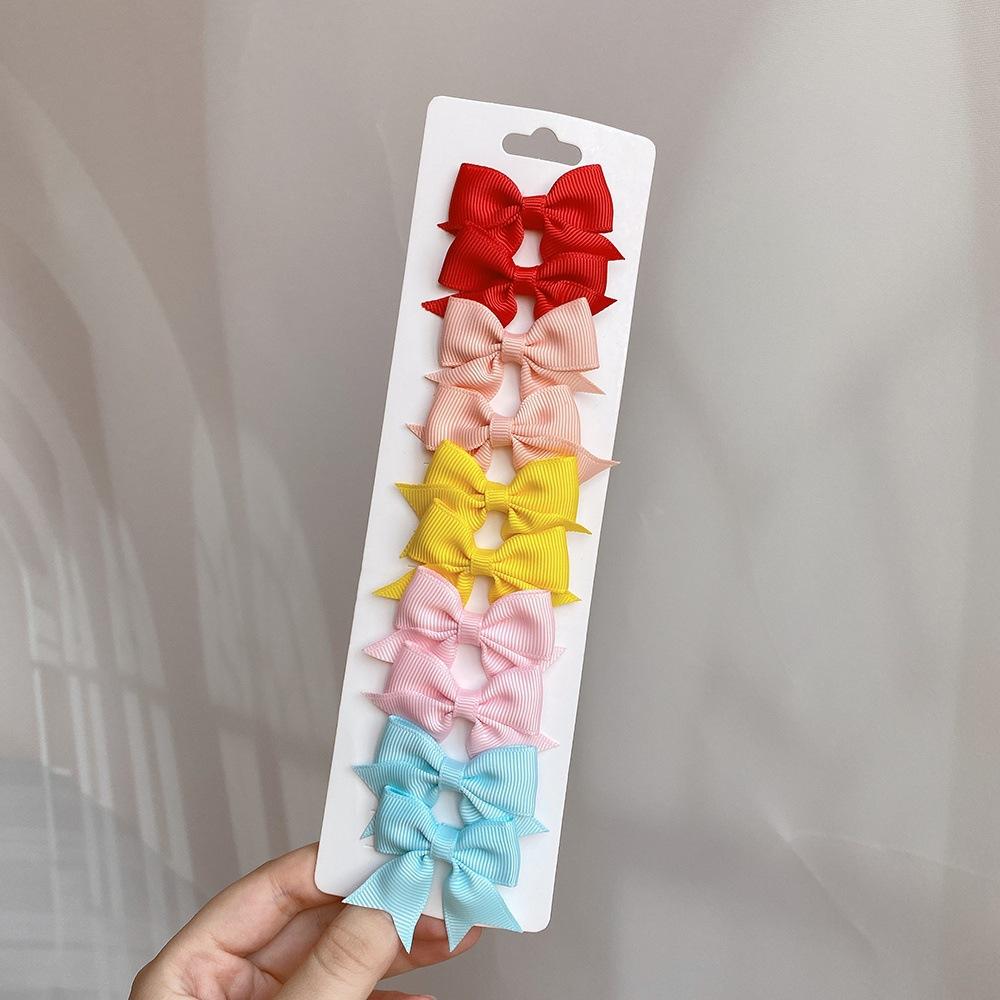 10PCS New Swallowtail Bow Children's Hair Clips Hair Accessories Set Cute Hundred Girls Hair Cards