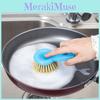 Nylon Bristle Pot Scrubber With Abs Handle For Efficient Kitchen Cleaning