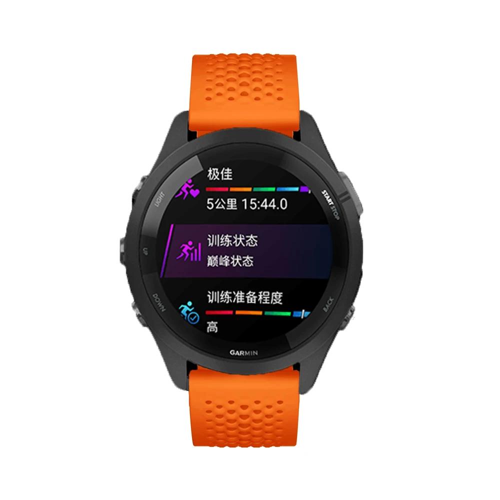 Силиконовый ремешок 20 мм 22 мм для Garmin Forerunner 165 265 55 Venu 3/2 Active5 Дышащий браслет Наручный ремешок Garmin 965 955 745