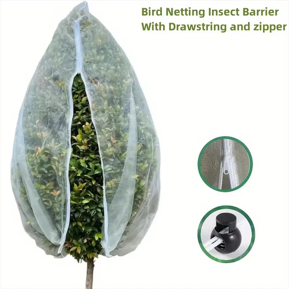 Mesh Fruit Insect Netting Drawstring Garden Netting  for Protecting Plants Fruits