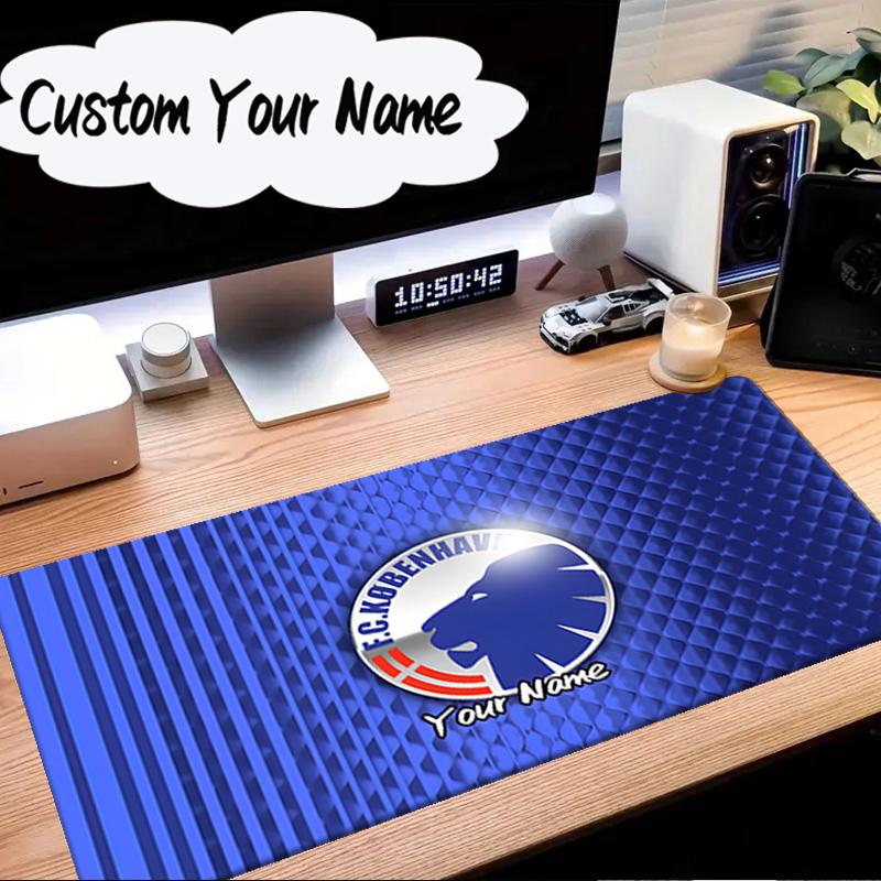 Custom Name Mouse pad Copenhagen Lion Emblem Mouse Pad Desk Mat, Non-Slip Rubber Backer Pad For Computer Notebook Gaming Mouse Pad Birthday Gift