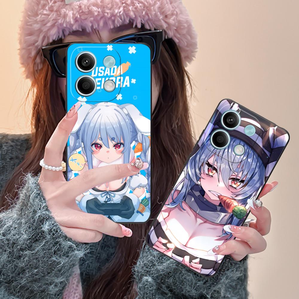Holo Usada Pekora Matte TPU Mobile Phone Case for Xiaomi Redmi 15 14 13 12 A5 3 2 1 C Plus 4G 5G Colorful Printing Cover