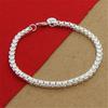 925 Sterling Silver Bracelet 4mm 8inch Venetian Square Bracelet For Women &Men Party Charm Jewelry Gifs