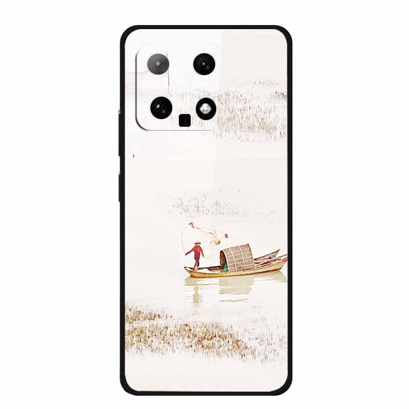 Чехол для телефона Xiaomi 14: Дизайн с разноцветными бабочками, Закаленное стекло, Креативный стиль, Хит продаж
