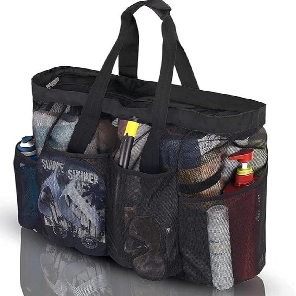 Женская сетчатая пляжная сумка на одно плечо большой вместимости для хранения вещей на открытом воздухе