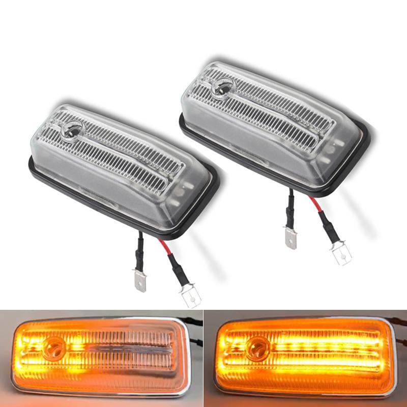 2PCS 12V Dynamic LED Turn Signal Indicator Repeater Lamp Side Marker Light For BENZ W461 W463 G-Class G500 G550 G55 G63 G65