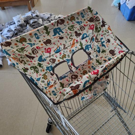 Чехол для детской тележки для покупок с рисунком из мультфильма, прочный, складной, водонепроницаемый, можно стирать в стиральной машине, для детей