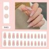 24pcs Nail Pieces Wearable Nails Ice Transparent False Nails 2ml