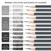 Набор из 12 штук карандашей для рисования и эскизов, деревянные профессиональные художественные карандаши, графитовые карандаши для штриховки для начинающих художников, школьные принадлежности