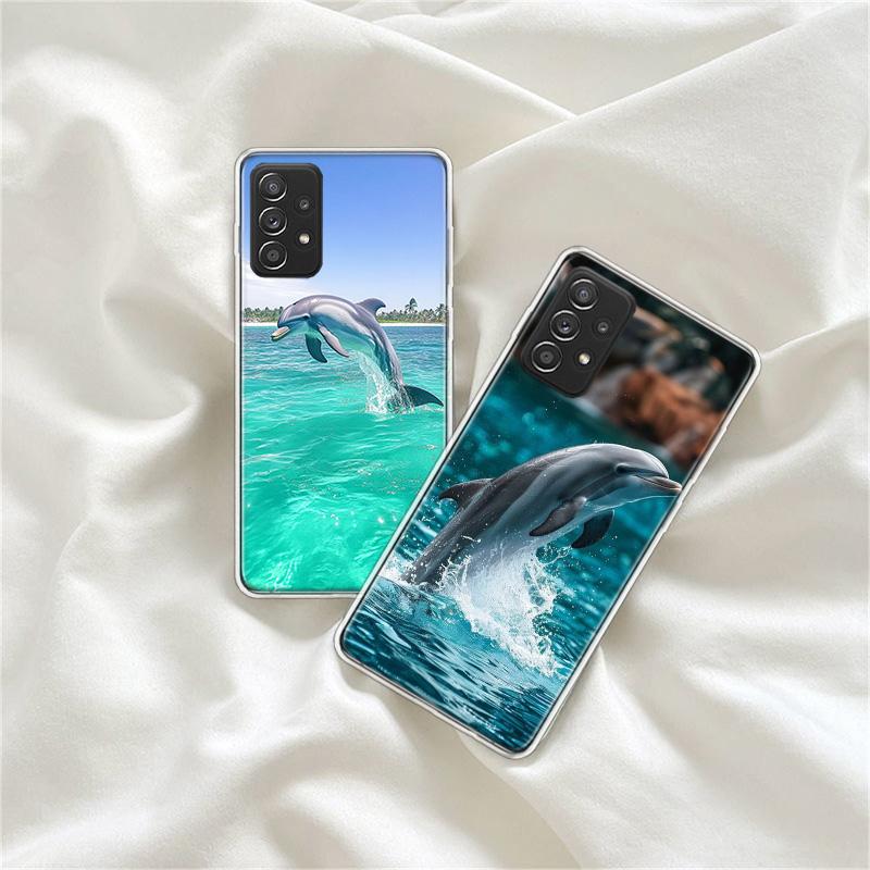Почему дельфины выпрыгивают Чехол для телефона для Samsung A54 A57 A37 A17 A14 A15 A12 A24 A34 A55 A35 A25 A52S A07 A05S A04S A22 A32 A72 Gal