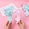 Cute Cartoon Handheld Fan Mini Pocket Fan Summer Cooling Fan Manual Press Fan  Kids