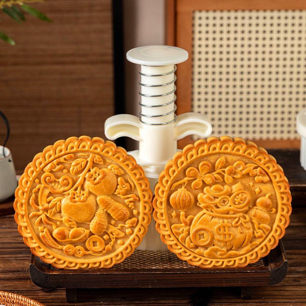 Hand Press Mid-Autumn Festival Moon Cake Mold Pastry Mold  Kitchen