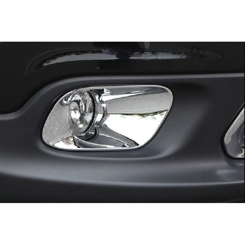 For Jeep Cherokee 14-2018 Bright Chrome Front Fog Light Lamp Cover Trim 2PCS