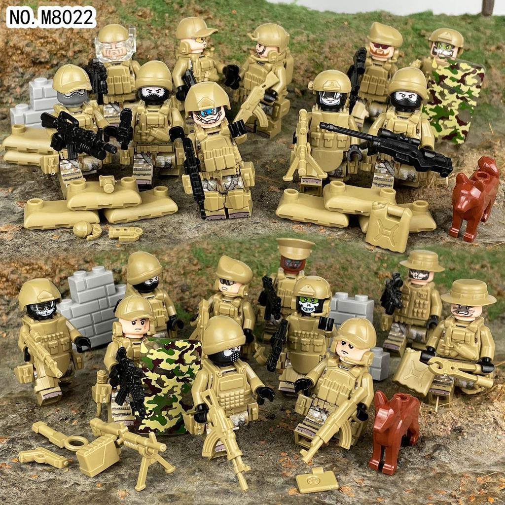 Набор строительных блоков M8022 Ranger Military Camouflage Special Forces из 20 предметов