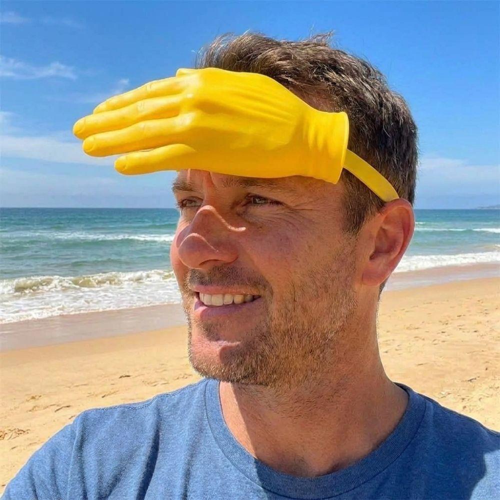 Funny Hand Shaped Visor UV Protection Palm Visor Headband Sun Protection Cap  Travel Vacation