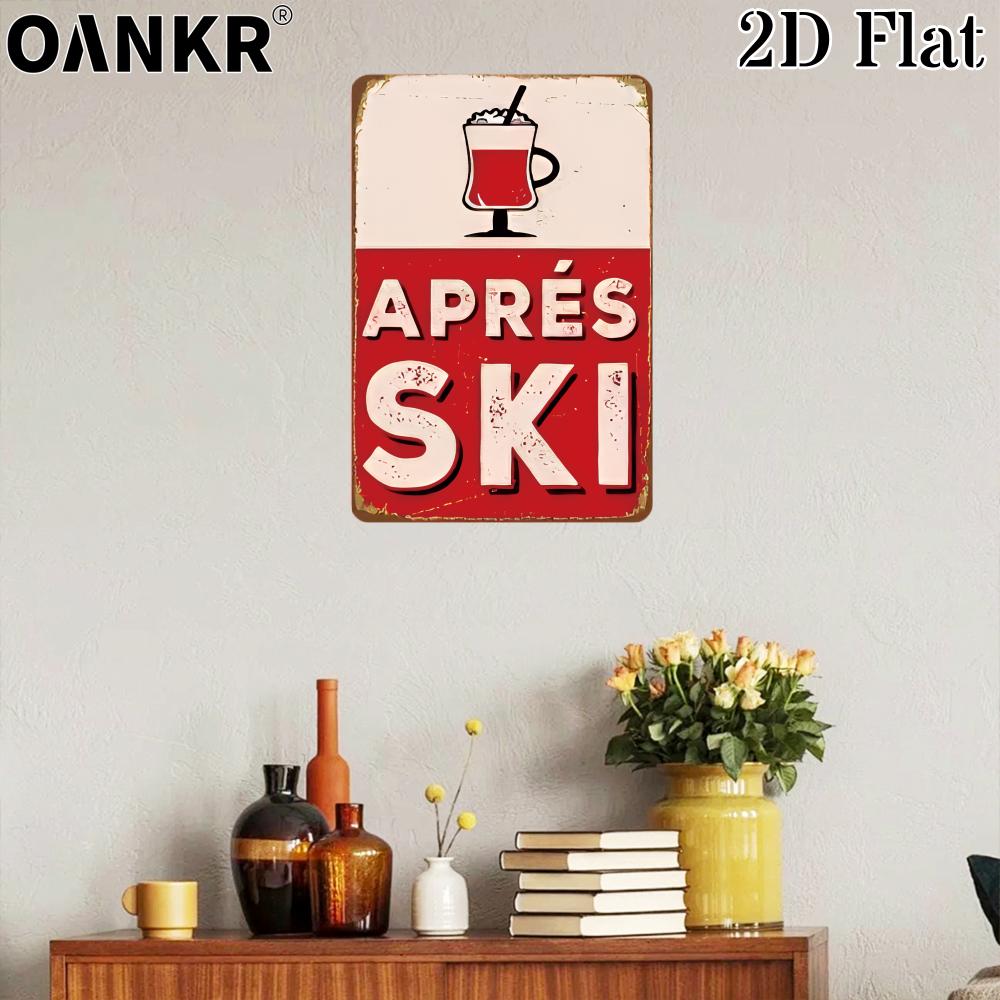 Vintage Metal Tin Sign Aprs Ski Cocktail Sign Art Metal Signs for Man Cave Garage Farm Bar Garden Home Wall Decor Plaque