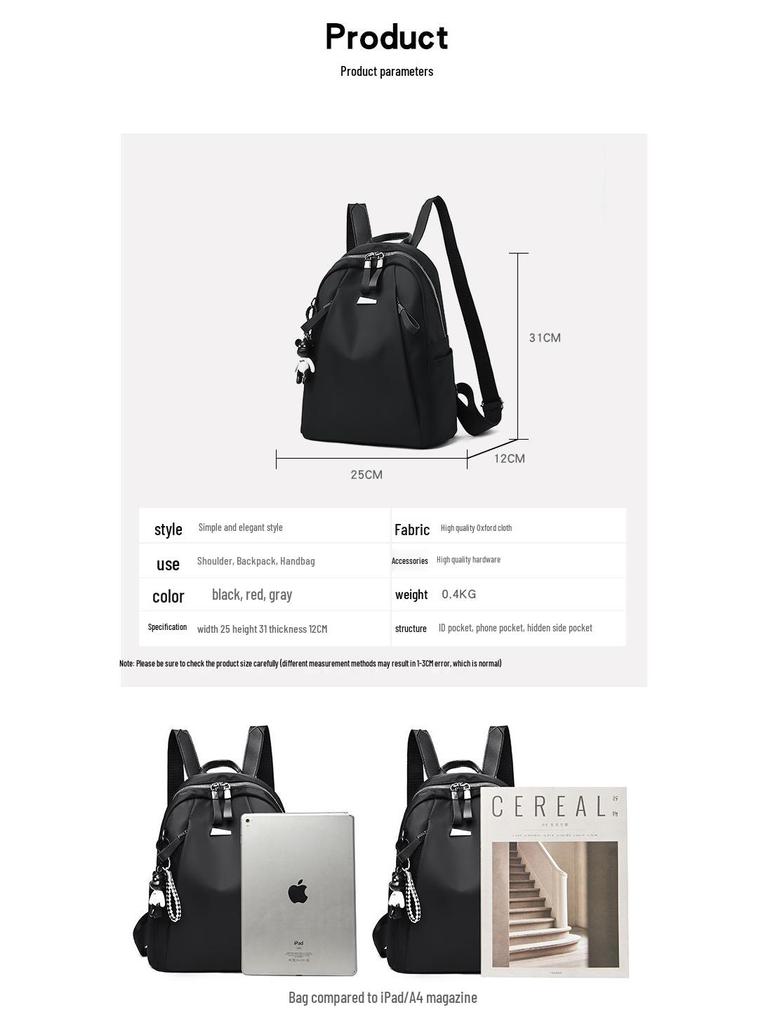 Противокражный Водонепроницаемый Дорожный Рюкзак Большой Вместимости из Ткани Оксфорд - Студенческая Сумка в Корейском Стиле