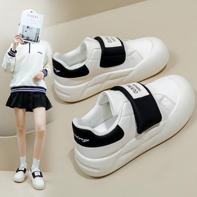 Женские модные кроссовки на плоской подошве, уличные противоскользящие кроссовки из искусственной кожи, легкие дышащие повседневные прогулочные туфли для женщин, спортивные кроссовки