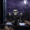 Atmosphere Creating Holiday Props Halloween Resin Figurine, Spooky Skeleton Pumpkin Ghost Statue for Hand Painted Gothic Home Decor Tiered Tray,