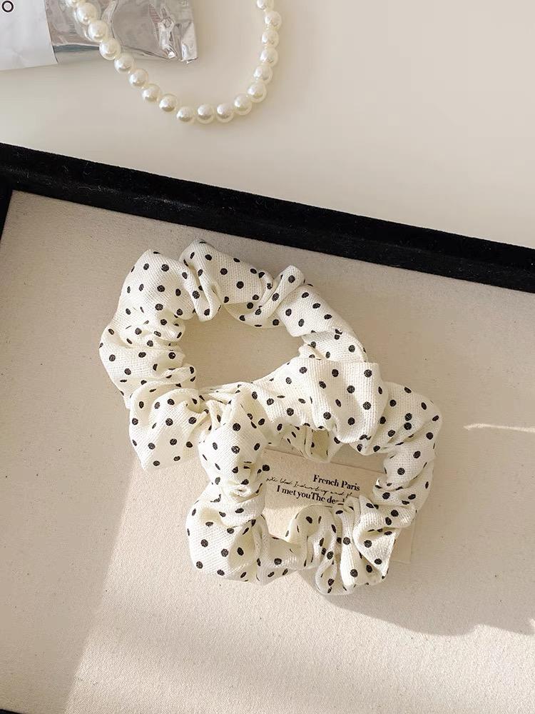 New Scrunchies Polka Dot Large Size Hair Ties Elastic Hair Band Sweet Vintage Hair Rope Women Hair Accessories