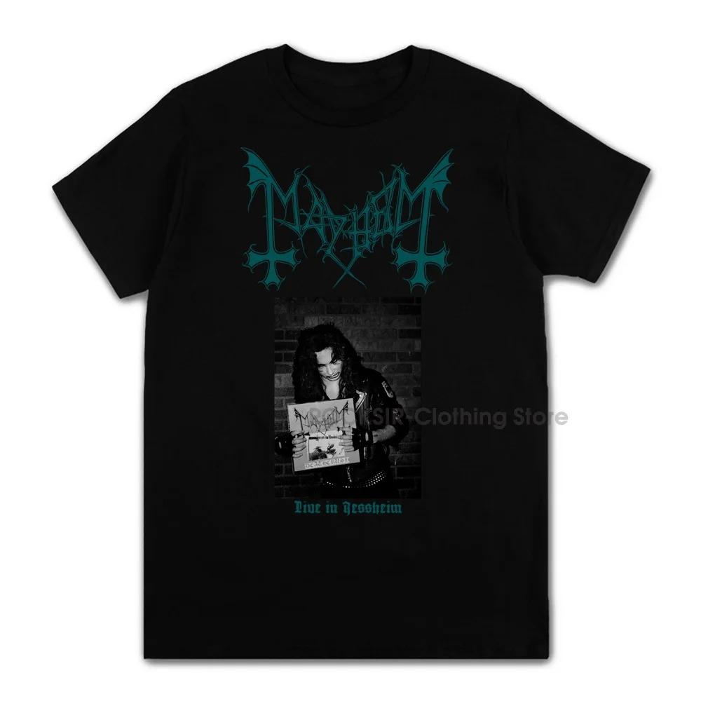 Рэпер Mayhem Death Metal Крутая футболка Мужская Женская Футболки Оверсайз 2022 Лето Короткий Рукав Мода Хлопковые Футболки Топы XS-3XL