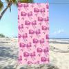Fun Bow-Patterned Bath Towel Versatile for Pool Surfing Camping Yoga Beach Absorbency Gym Sweat Wiping Shower Room Use