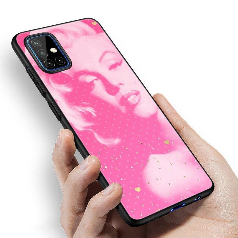 Сексуальный чехол для телефона Мэрилин Монро для Samsung Galaxy A12 A02S A22 A32 A52 A72 A71 A51 A41 A31 A21 A11 A50 A70 A10S A20S, черный чехол
