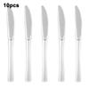 10pcs Electroplated Gold Plastic Knife Fork Spoon Birthday Party Disposable Knife Fork Spoon Tableware