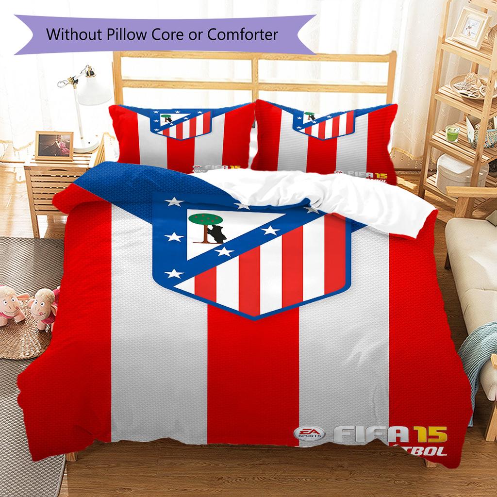 Atleti Bedding Quilt Set Quilt Cover Pillowcase Home Decoration Birthday Gift (1 * duvet cover + 2 * pillowcase, without core)