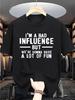 Men's Fun T-shirts with Humorous Prints, Available in Sizes S, Suitable Casual Wear and Everyday Use, Made of Fabric, Of