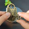 Vintage Alloy Puzzle Lock with Key - Antique Padlock Brain Teaser Magic Trick - Ideal for Christmas, Halloween, Easter, Hanukkah