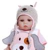 NPK 42см Кукла Бебе Reborn Baby Doll в синем платье Мягкая силиконовая реалистичная детская игрушка для всего тела всего тела