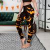Леггинсы с тыквой на Хэллоуин, средней посадки, эластичный пояс, обтягивающие брюки, колготки для косплея для девочек