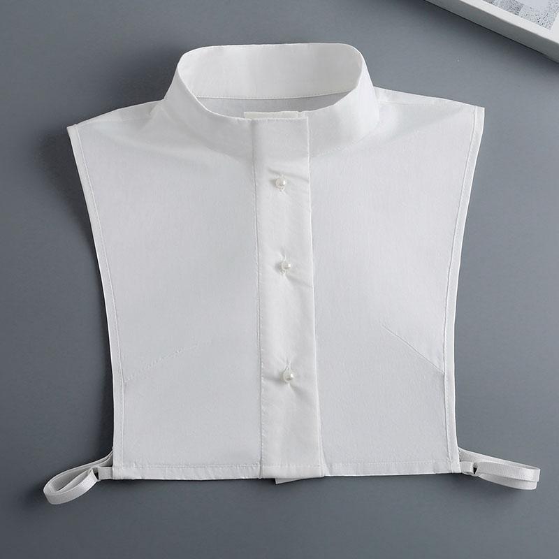 Elegant Stand Fake Collar for Women Half Shirt Detachable Lapel Collar Removable False Blouse Tops Neck Collar